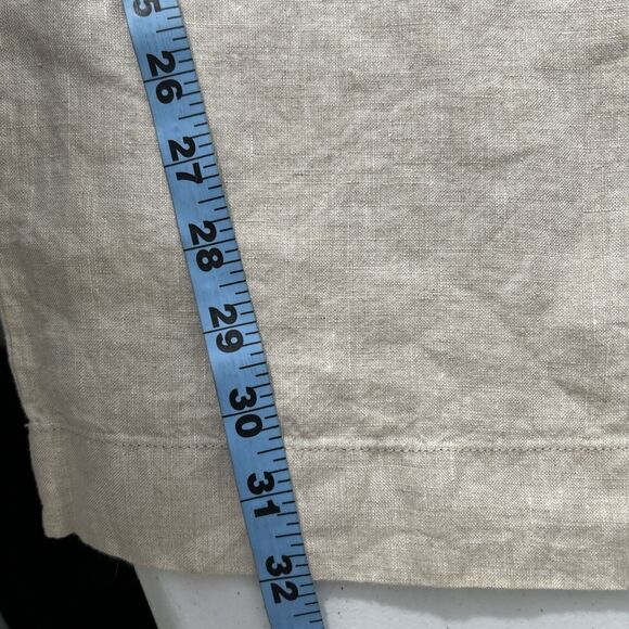 Allen Allen Pants Womens XL Beige Linen Wide‎ Leg Minimalist Preppy Office Siren - Picture 6 of 6